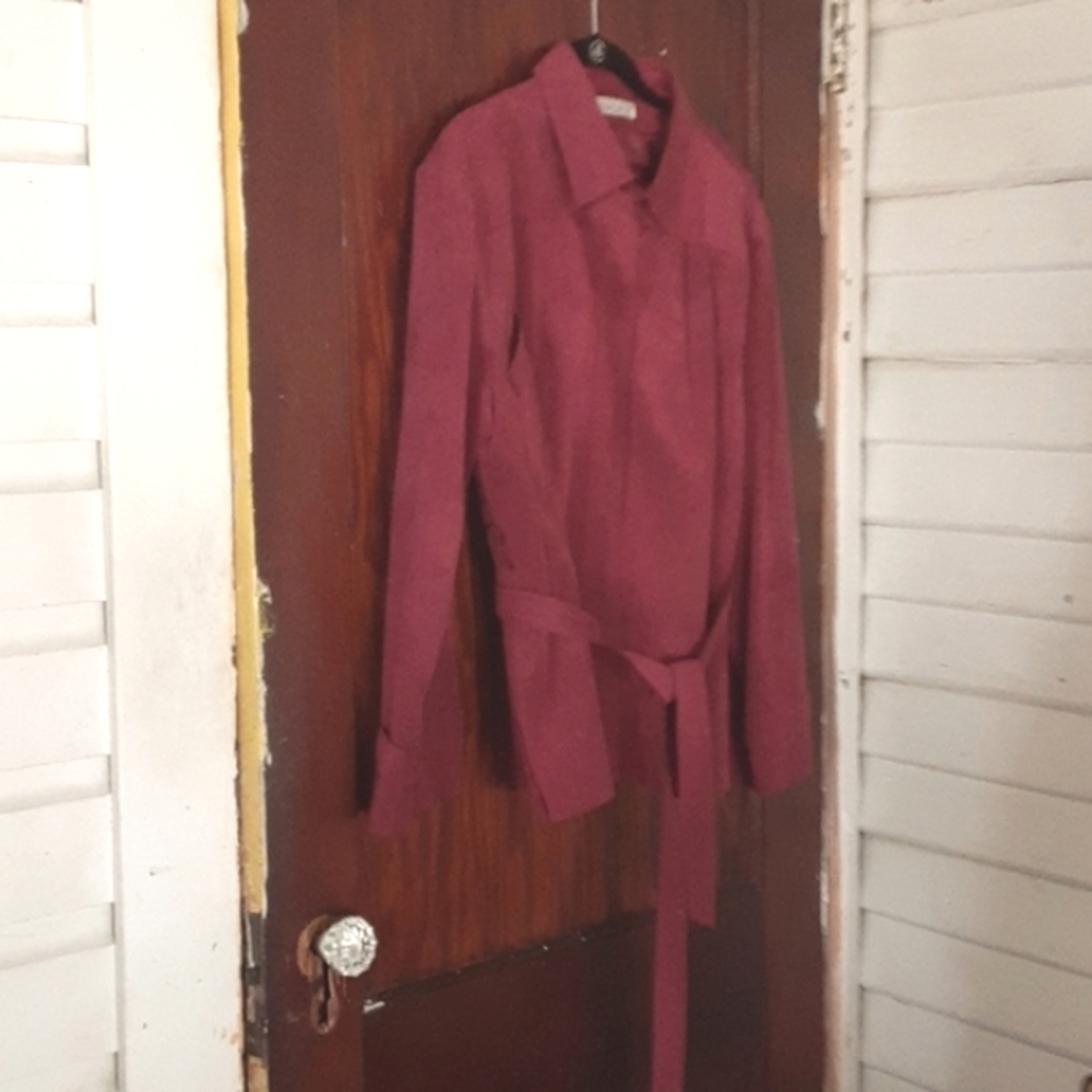 Count Romi Vintage sz large ultra suede the Original Shacket burgundy faux suede